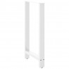 Nogi do stołu barowego białe 2 szt. 60x(100-101) cm stal