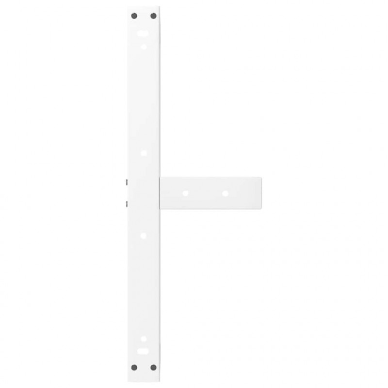 Nogi do stolika kawowego w kształcie litery T 2 szt. Białe 70x25x(42-43) cm Stal