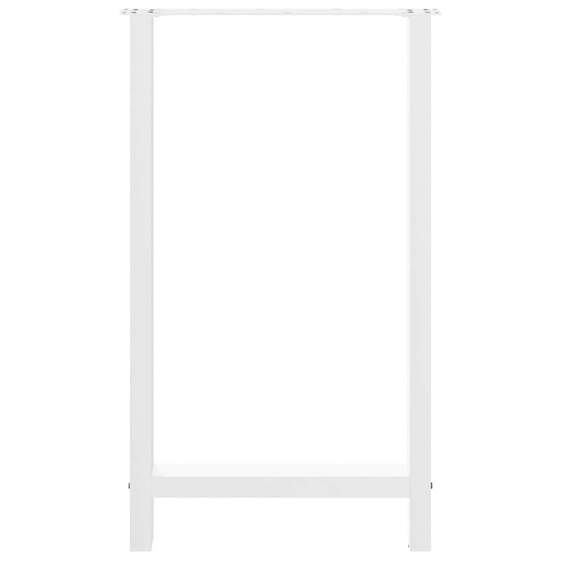 Nogi do stołu barowego białe 2 szt. 60x(100-101) cm stal