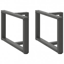 Nogi do stolika kawowego w kształcie litery T 2 szt. Antracyt 70x25x(42-43) cm Stal