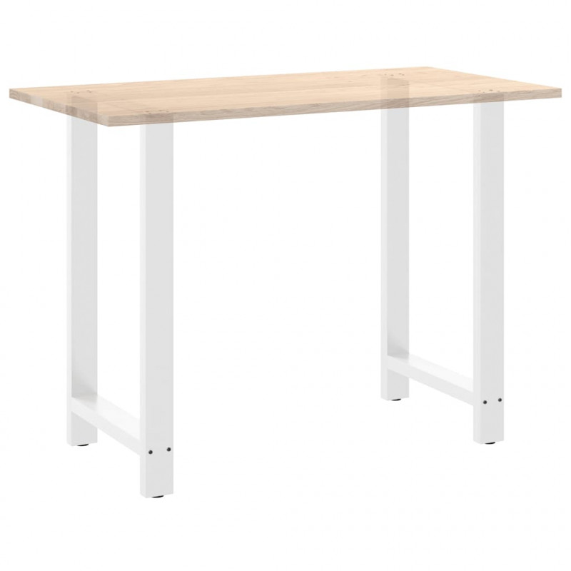 Nogi do stołu barowego białe 2 szt. 60x(100-101) cm stal