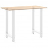 Nogi do stołu barowego białe 2 szt. 60x(100-101) cm stal