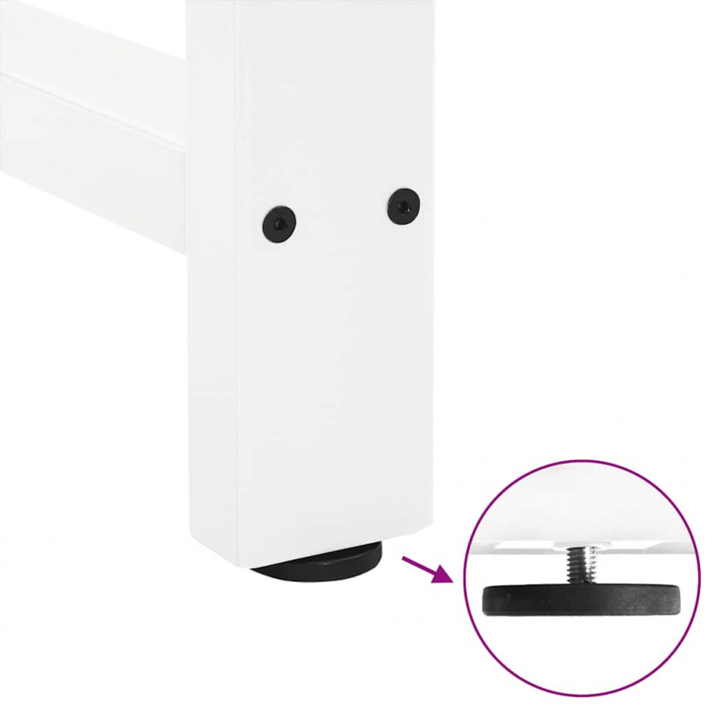 Nogi do stołu barowego białe 2 szt. 60x(100-101) cm stal