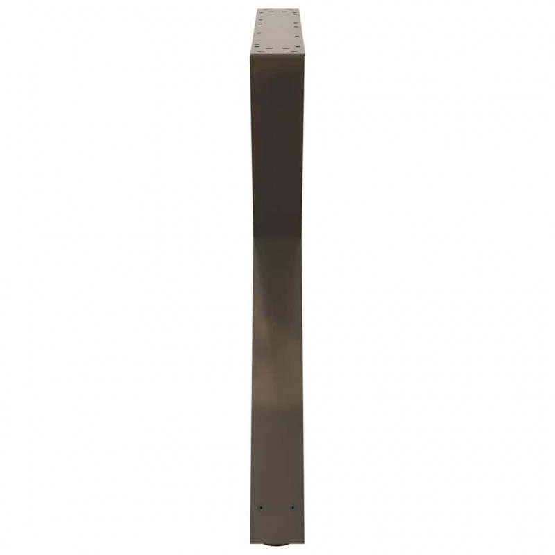 Nogi do stołu jadalnego 2 szt. Naturalna stal 90x(72-73,3) cm Stal