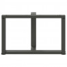 Nogi do stolika kawowego w kształcie litery T 2 szt. Antracyt 70x25x(42-43) cm Stal