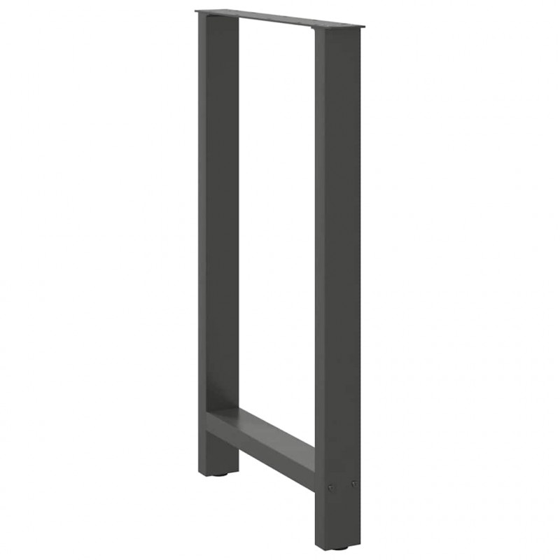 Nogi do stołu barowego Antracyt 2 szt. 60x(100-101) cm Stal