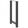 Nogi do stołu barowego Antracyt 2 szt. 60x(100-101) cm Stal