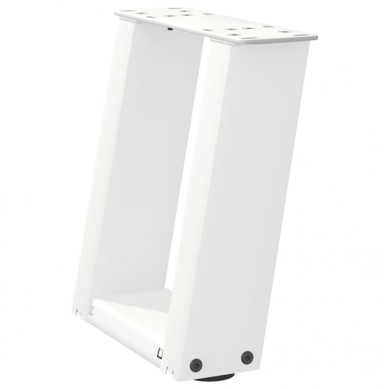 Nogi do stolika kawowego w kształcie litery U 2 szt. Białe 30x(30-31) cm Stal