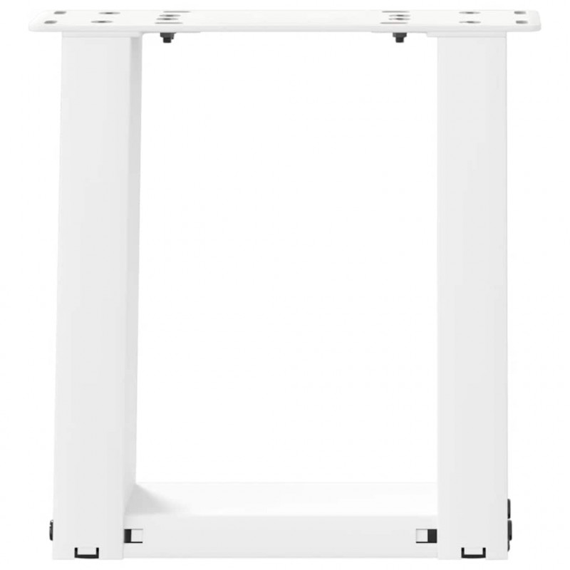 Nogi do stolika kawowego w kształcie litery U 2 szt. Białe 30x(30-31) cm Stal