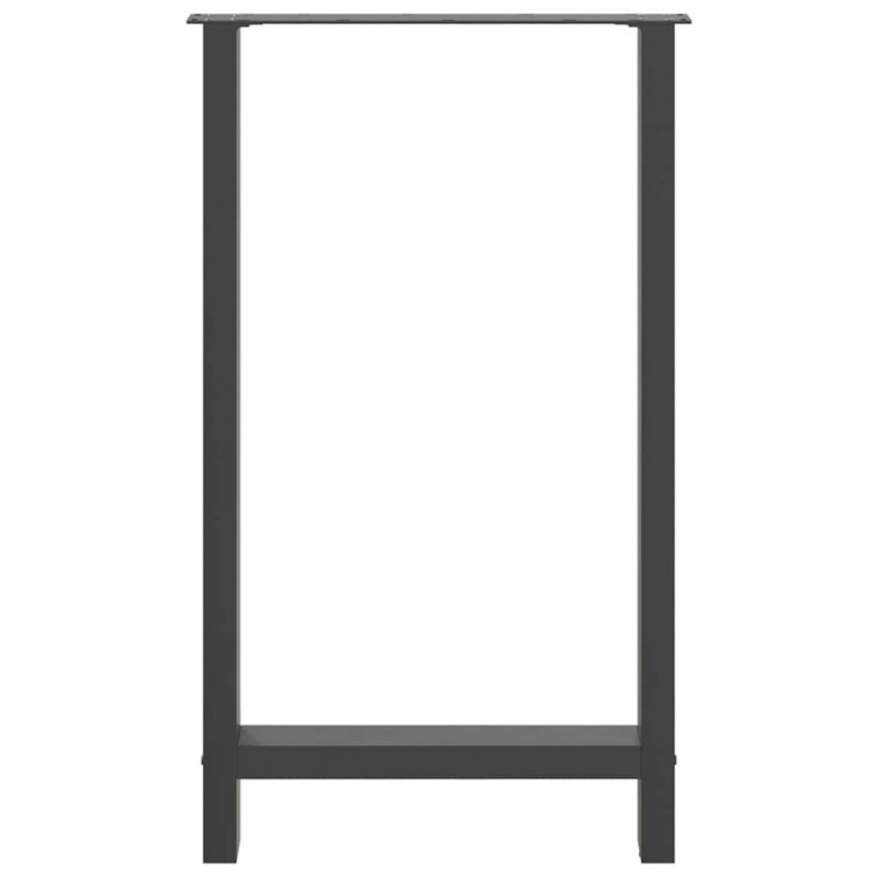 Nogi do stołu barowego Antracyt 2 szt. 60x(100-101) cm Stal