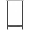 Nogi do stołu barowego Antracyt 2 szt. 60x(100-101) cm Stal