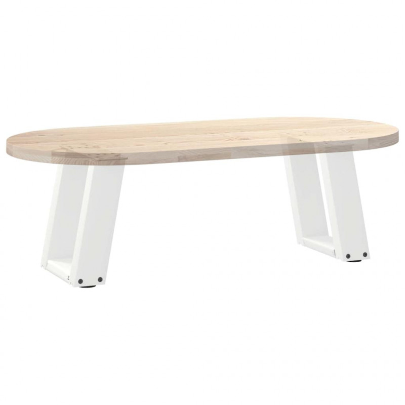 Nogi do stolika kawowego w kształcie litery U 2 szt. Białe 30x(30-31) cm Stal
