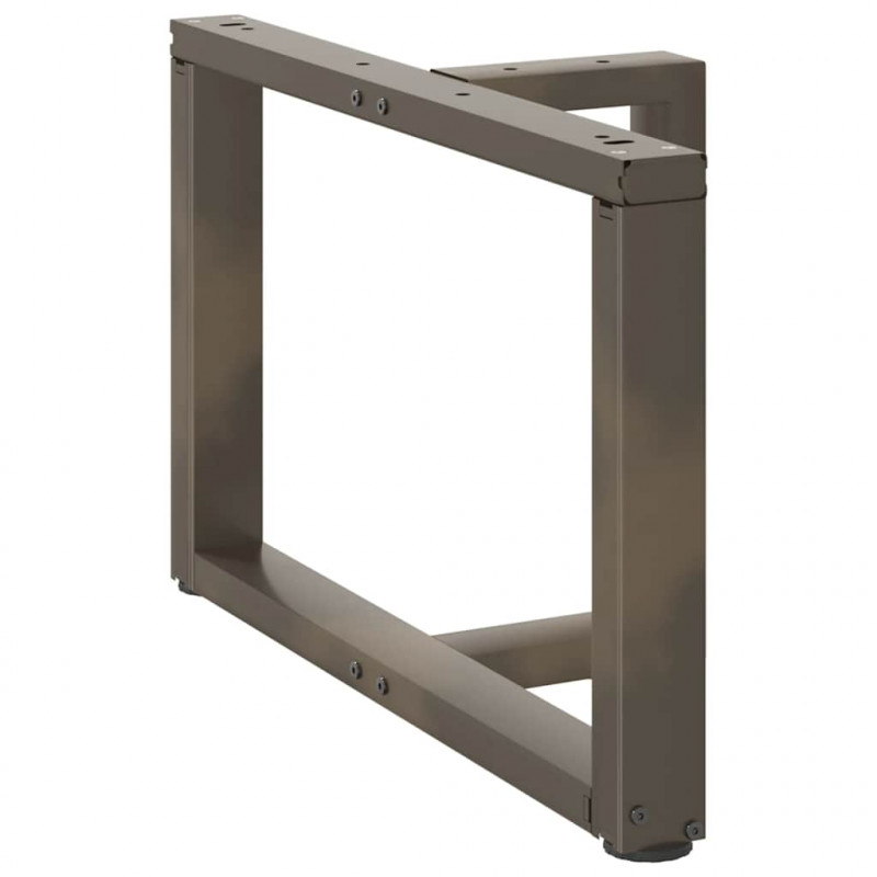 Nogi do stolika kawowego w kształcie litery T 2 szt. Czarne 70x25x(42-43) cm Stal
