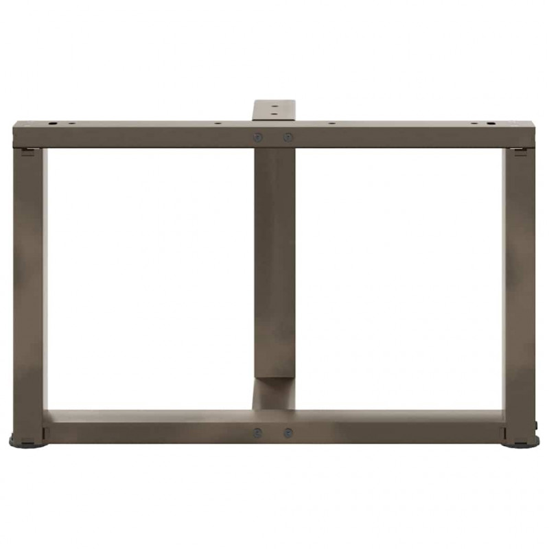 Nogi do stolika kawowego w kształcie litery T 2 szt. Czarne 70x25x(42-43) cm Stal