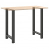 Nogi do stołu barowego Antracyt 2 szt. 60x(100-101) cm Stal