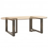 Nogi do stolika kawowego w kształcie litery T 2 szt. Czarne 70x25x(42-43) cm Stal