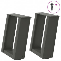 Nogi do stolika kawowego w kształcie litery U 2 szt. Antracyt 30x(30-31) cm Stal
