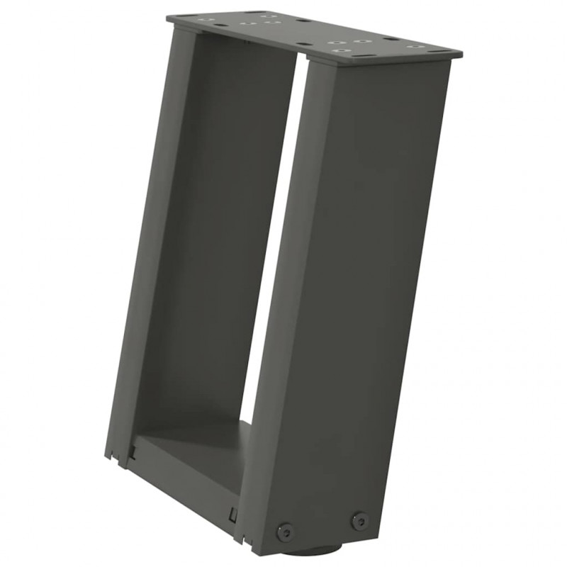 Nogi do stolika kawowego w kształcie litery U 2 szt. Antracyt 30x(30-31) cm Stal