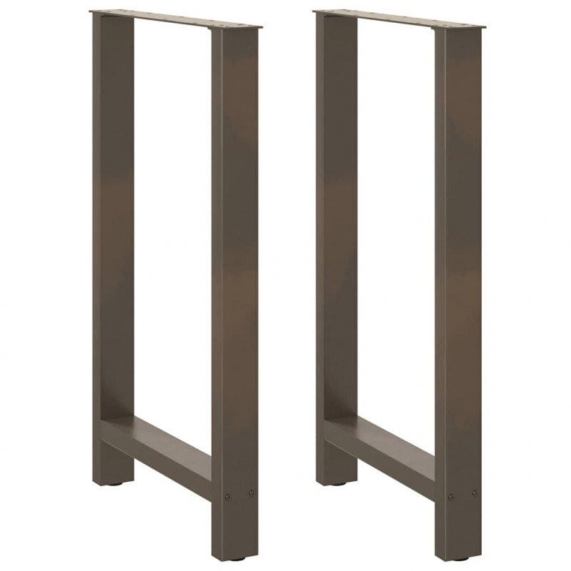 Nogi do stołu barowego Naturalna stal 2 szt. 60x(100-101) cm Stal