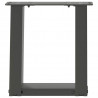 Nogi do stolika kawowego w kształcie litery U 2 szt. Antracyt 30x(30-31) cm Stal
