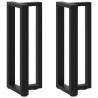 Nogi do stołu konsolowego w kształcie litery T 2 szt. Czarne 25x28x(72-73) cm Stal