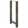 Nogi do stołu barowego Naturalna stal 2 szt. 60x(100-101) cm Stal