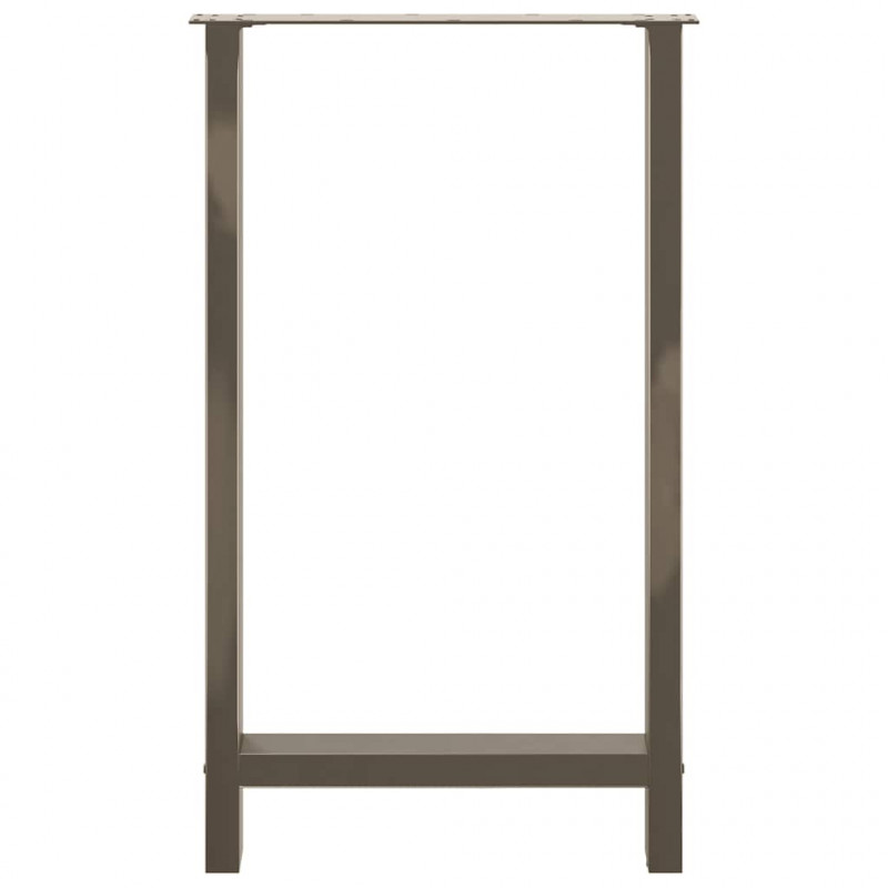 Nogi do stołu barowego Naturalna stal 2 szt. 60x(100-101) cm Stal