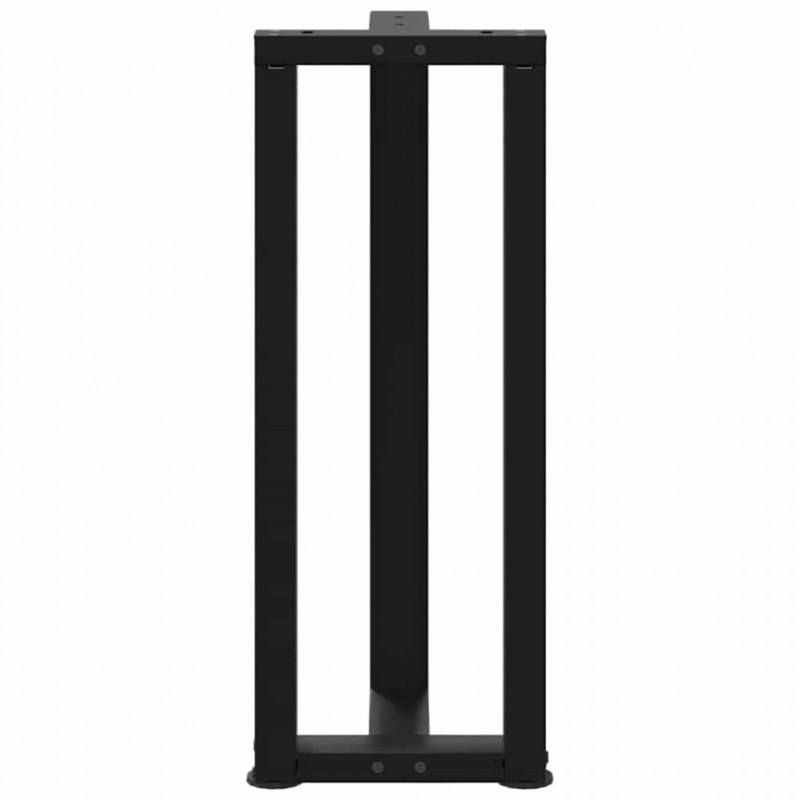Nogi do stołu konsolowego w kształcie litery T 2 szt. Czarne 25x28x(72-73) cm Stal