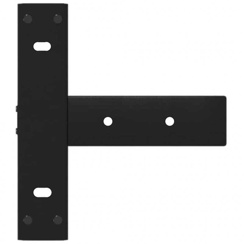 Nogi do stołu konsolowego w kształcie litery T 2 szt. Czarne 25x28x(72-73) cm Stal