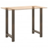 Nogi do stołu barowego Naturalna stal 2 szt. 60x(100-101) cm Stal