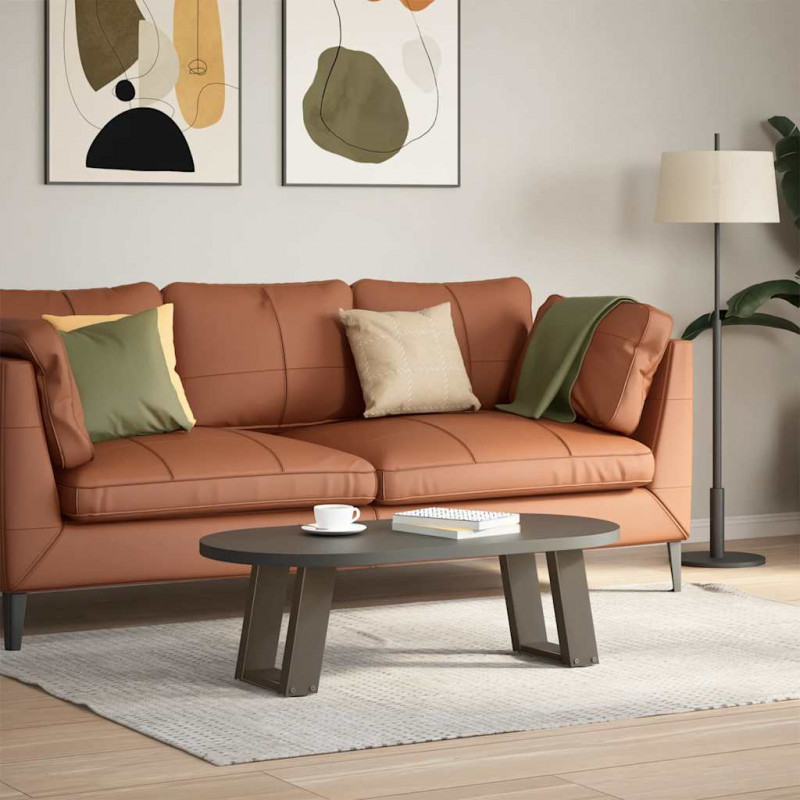 Nogi do stolika kawowego w kształcie litery U 2 szt. Naturalna stal 30x(30-31) cm Stal
