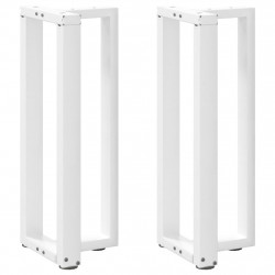 Nogi do stołu konsolowego w kształcie litery T 2 szt. Białe 25x28x(72-73) cm Stal