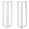 Nogi do stołu konsolowego w kształcie litery T 2 szt. Białe 25x28x(72-73) cm Stal