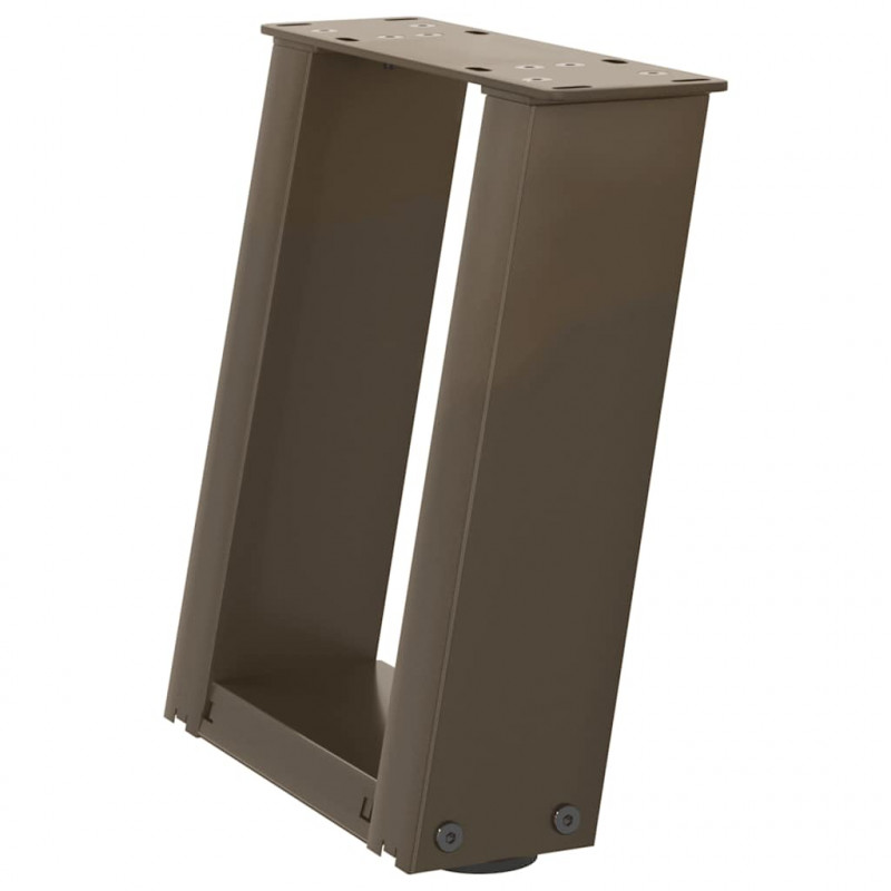 Nogi do stolika kawowego w kształcie litery U 2 szt. Naturalna stal 30x(30-31) cm Stal
