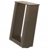 Nogi do stolika kawowego w kształcie litery U 2 szt. Naturalna stal 30x(30-31) cm Stal