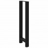 Nogi do stołu barowego czarne 2 szt. 40x(110-111) cm stal