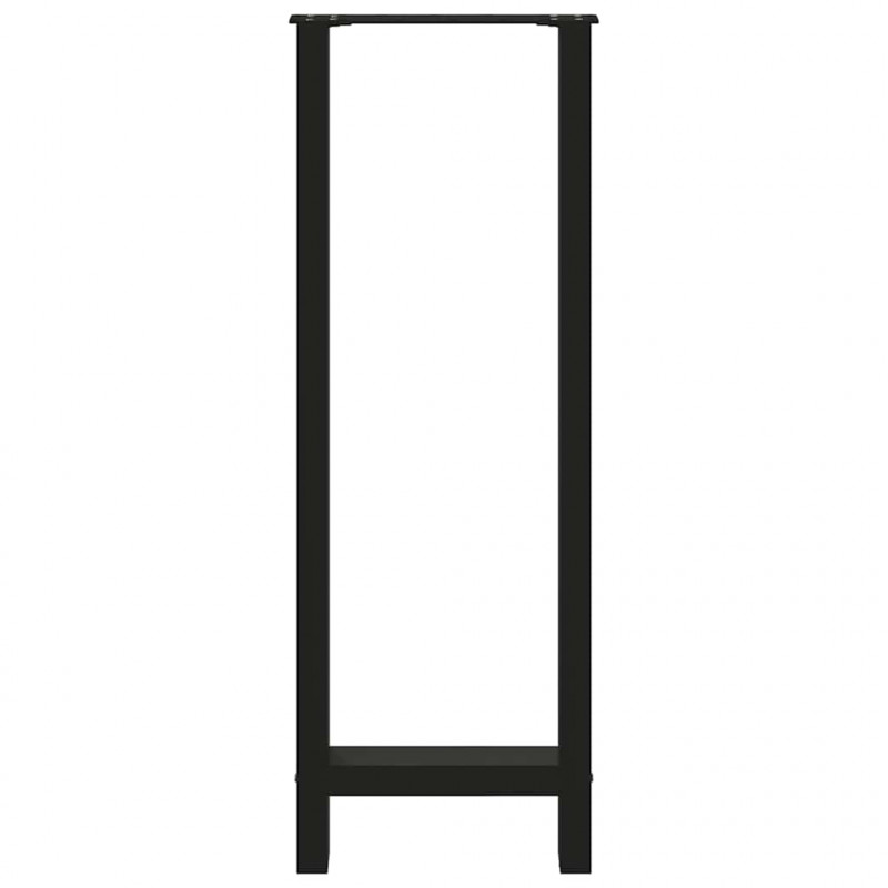 Nogi do stołu barowego czarne 2 szt. 40x(110-111) cm stal