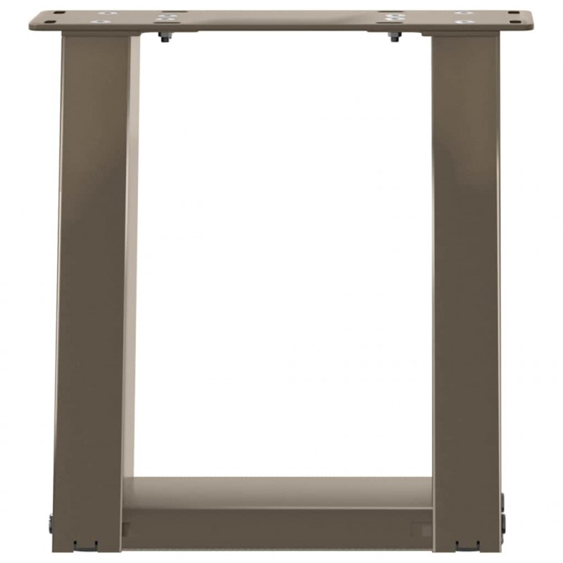 Nogi do stolika kawowego w kształcie litery U 2 szt. Naturalna stal 30x(30-31) cm Stal