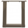 Nogi do stolika kawowego w kształcie litery U 2 szt. Naturalna stal 30x(30-31) cm Stal