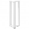Nogi do stołu konsolowego w kształcie litery T 2 szt. Białe 25x28x(72-73) cm Stal
