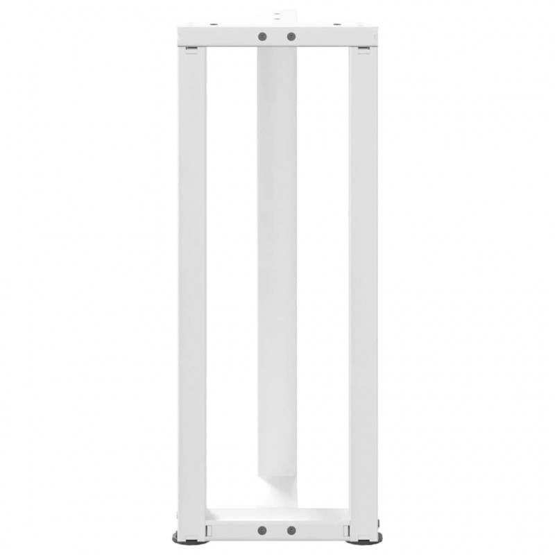 Nogi do stołu konsolowego w kształcie litery T 2 szt. Białe 25x28x(72-73) cm Stal