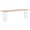 Nogi do stołu konsolowego w kształcie litery T 2 szt. Białe 25x28x(72-73) cm Stal