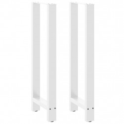 Nogi do stołu barowego białe 2 szt. 40x(110-111) cm stal