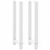Nogi do stołu barowego białe 2 szt. 40x(110-111) cm stal