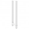 Nogi do stołu barowego białe 2 szt. 40x(110-111) cm stal