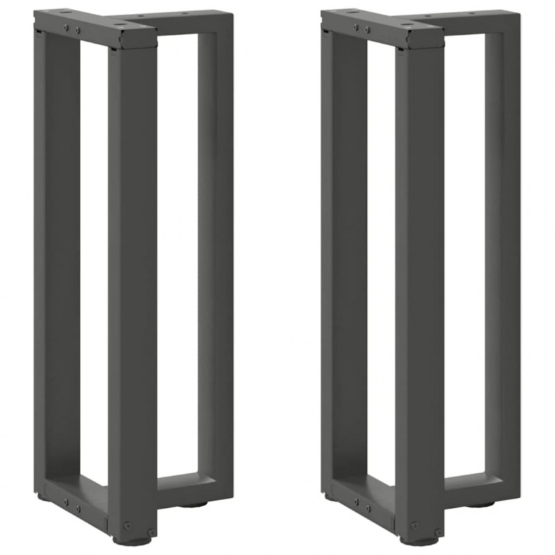 Nogi do stołu konsolowego w kształcie litery T 2 szt. Antracyt 25x28x(72-73) cm Stal