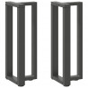 Nogi do stołu konsolowego w kształcie litery T 2 szt. Antracyt 25x28x(72-73) cm Stal