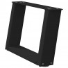 Nogi do stolika kawowego w kształcie litery U 2 szt. Czarne 40x(30-31) cm Stal