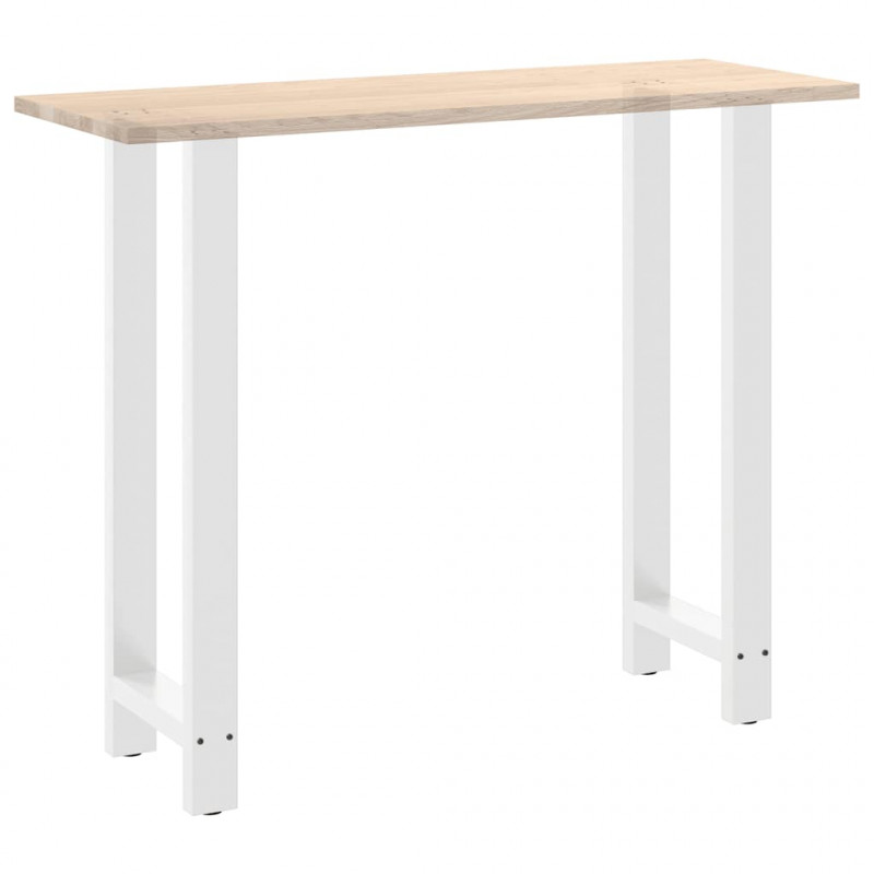 Nogi do stołu barowego białe 2 szt. 40x(110-111) cm stal