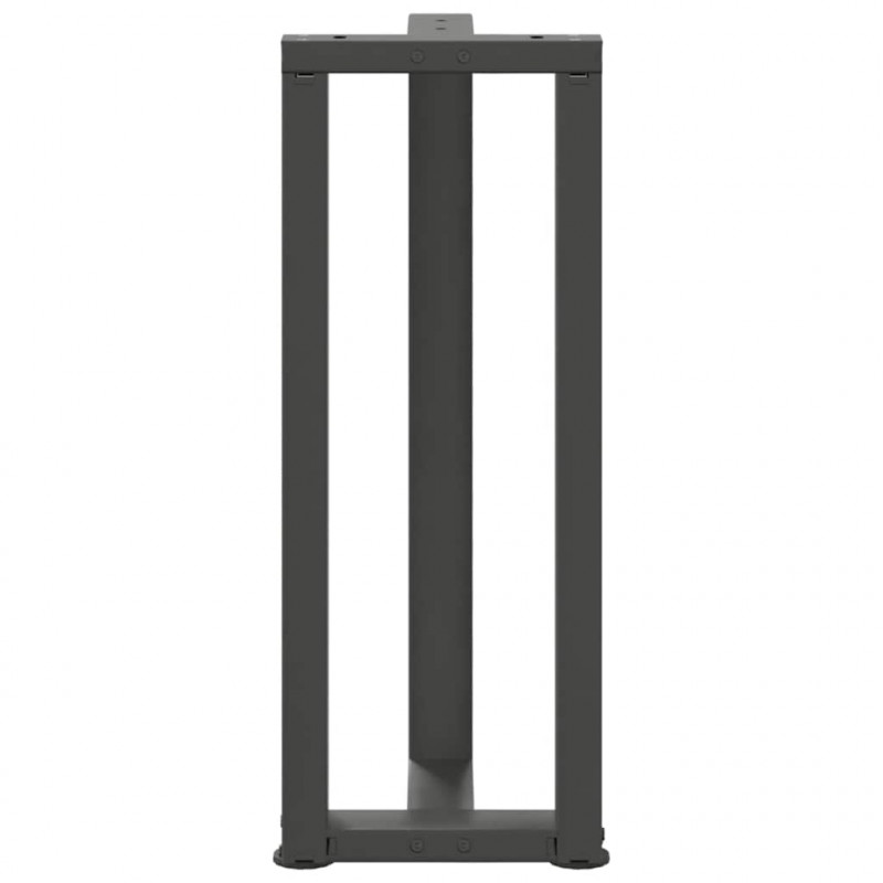 Nogi do stołu konsolowego w kształcie litery T 2 szt. Antracyt 25x28x(72-73) cm Stal
